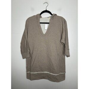 Soft Surroundings Hoodie Womens Tan Brown Pullover Tunic Beach Size PS NWT
